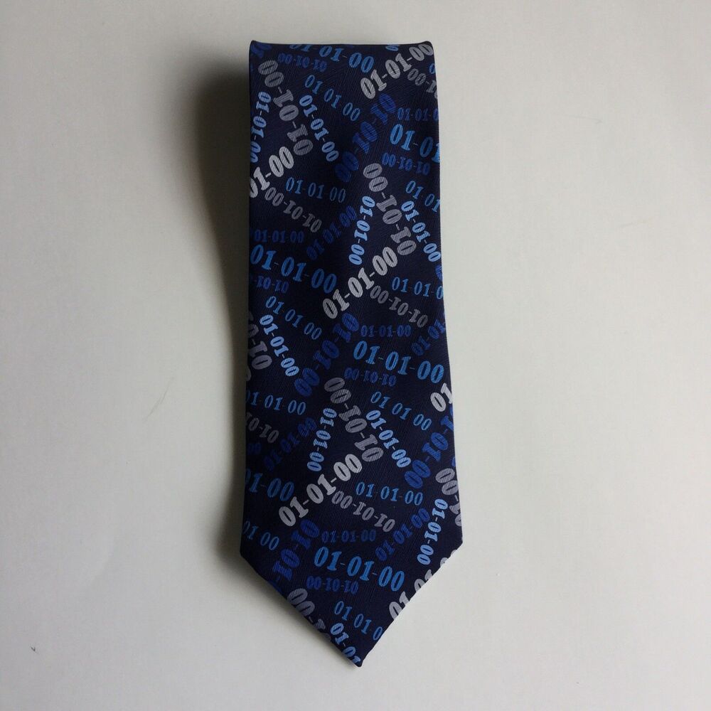 01-01-00 Mens Necktie Navy Blue 100% Silk Walker Group Millennium Tie Hand Made